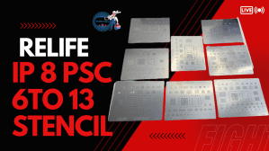 IPHONE CPU STENCIL 8PIECES IP6-13 RL-044 IP RELIFE IP SERIES CPU INTEGRATED STEEL STENCIL SET