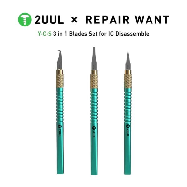 2Uul Cpu Blade Repair Want Y-C-S 3 In 1 Blades Set For Ic Disassemble